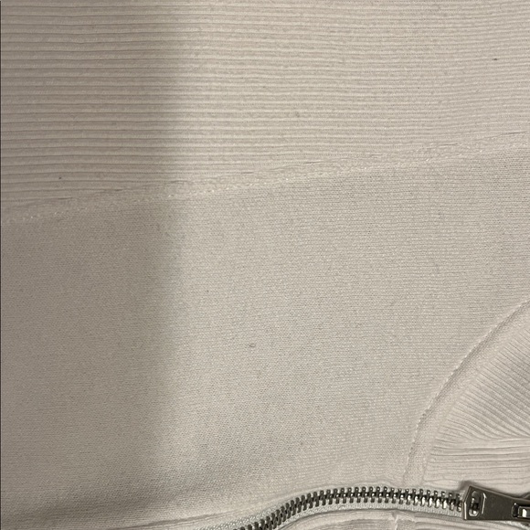 Abercrombie & Fitch White Cropped Quarter-Zip Pullover - Picture 7 of 9